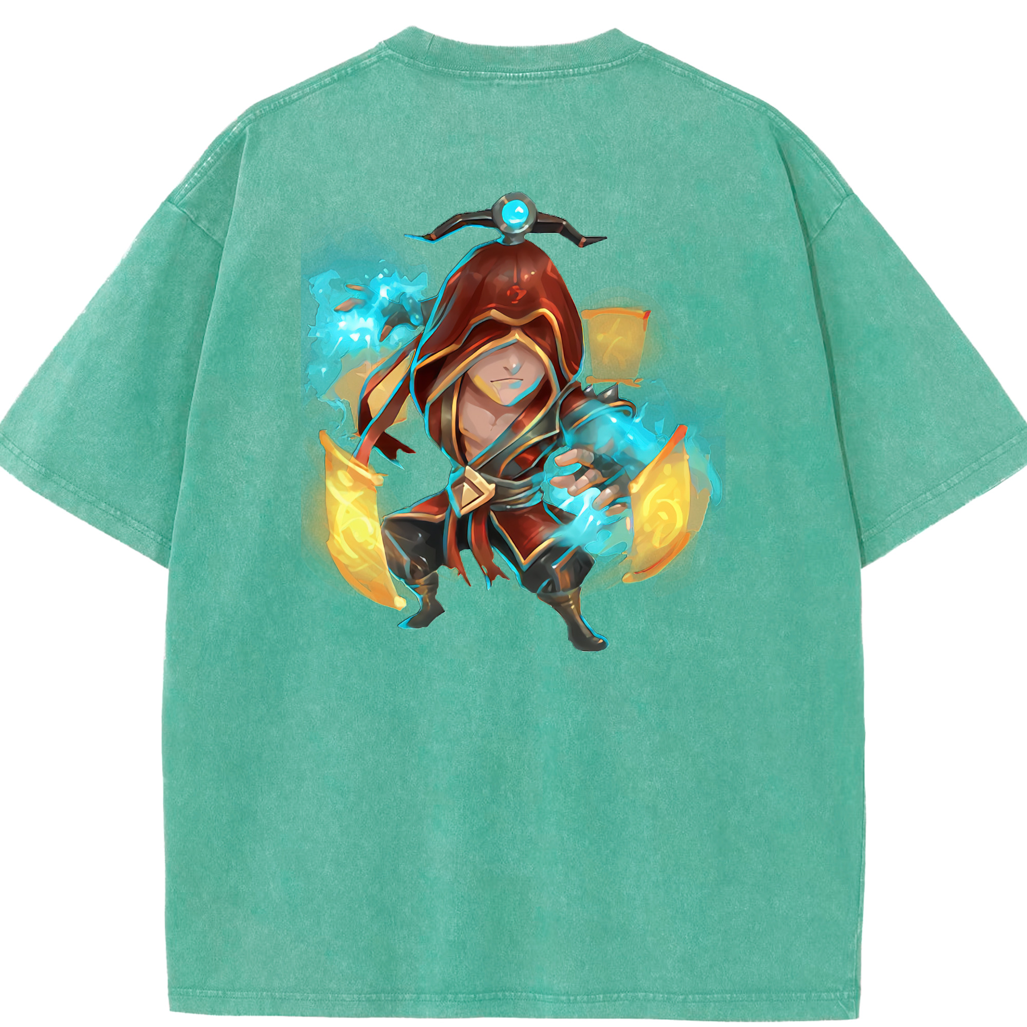 リーグ・オブ・レジェンド League of Legends LOL 綿100% ヴィンテージ風 半袖Tシャツ（背面プリント）